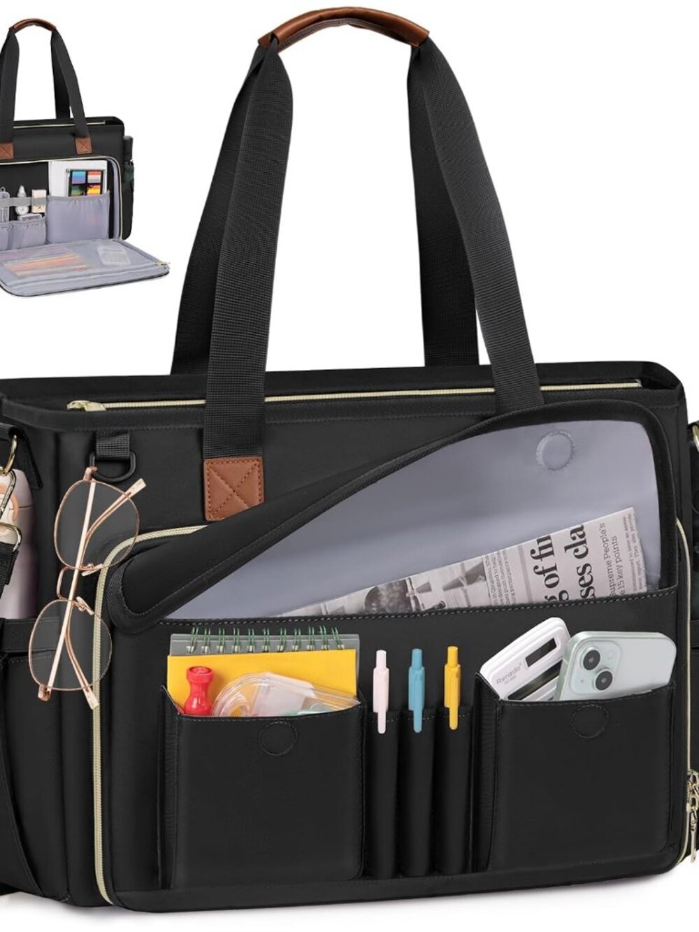 Teacher Tote Bag 15.6 inch Laptop Bag for Women Work Bags Nurse Bag Lightweight